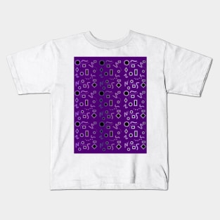 MOD Purple Geometrical Designs Kids T-Shirt